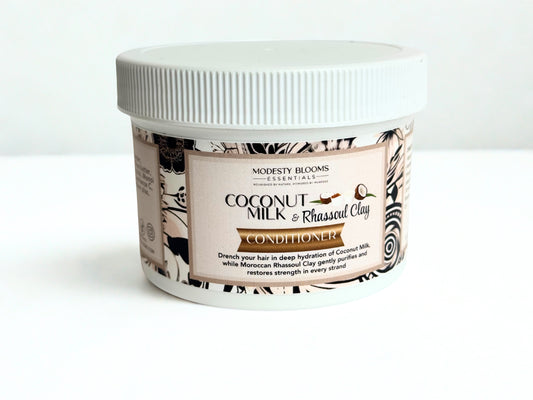 Coconut Milk & Rhassoul Clay Deep Conditioner | Moisture Reset. Curl Nourishment. Natural Shine.