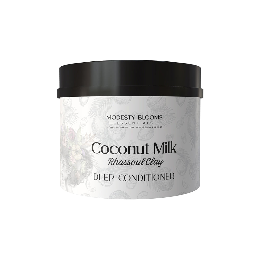 Coconut Milk & Rhassoul Clay Deep Conditioner | Moisture Reset. Curl Nourishment. Natural Shine.