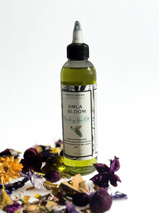 Modesty Blooms Amla Nourishing Oil | Strengthen. Shine. Nourish Naturally.