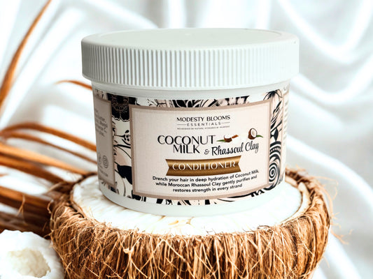 Coconut Milk & Rhassoul Clay Deep Conditioner | Moisture Reset. Curl Nourishment. Natural Shine.