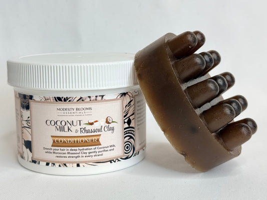 Coconut Milk & Rhassoul Clay Deep Conditioner | Moisture Reset. Curl Nourishment. Natural Shine.