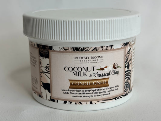 Coconut Milk & Rhassoul Clay Deep Conditioner | Moisture Reset. Curl Nourishment. Natural Shine.
